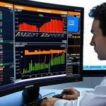 **  A financial analyst intensely focused on a Bloomberg Terminal, showcasing charts and data related to investment management, portfolio performance, and risk analysis.  The scene emphasizes global financial markets and strategic decision-making.

**