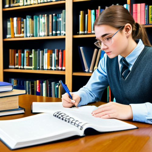 Home 6 A professional student, fully clothed in modest, comfortable study attire, is seated at a clean wooden desk in a bright, modern study room. The student is deeply focused, with open textbooks and a laptop displaying a complex mind map or concept diagram related to finance. A pen is held thoughtfully, indicating active learning and deep understanding. The background shows a neatly organized bookshelf with various academic books. The overall scene conveys a sense of intellectual engagement and conceptual learning, safe for work, appropriate content, professional dress, perfect anatomy, correct proportions, well-formed hands, proper finger count, natural body proportions, natural pose, professional photography, high quality.