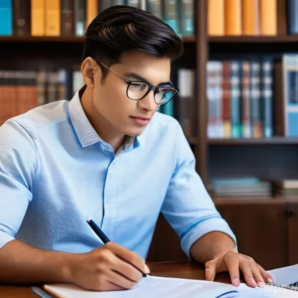 CFA 레벨별 합격률 분석 - **A highly focused young professional in their late 20s or early 30s, diligently studying for a fina...