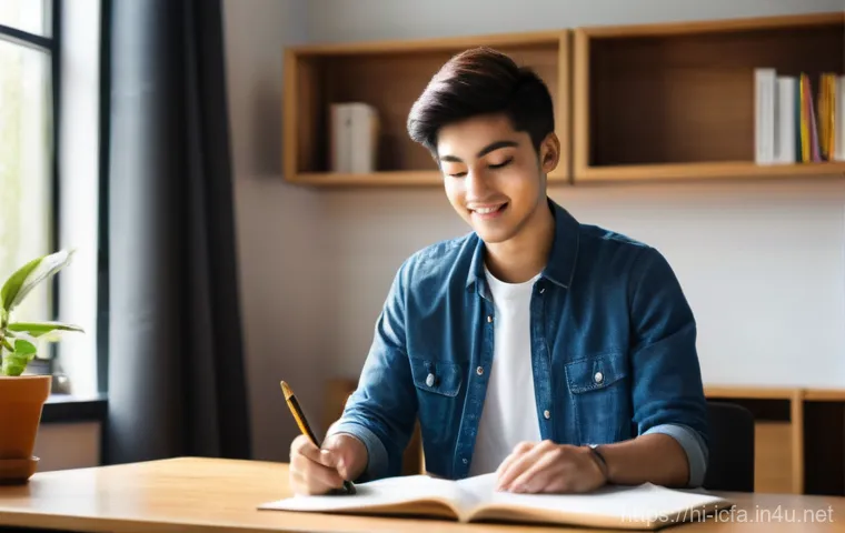 CFA 학습 시 자주 하는 실수 - **Prompt:** "A young adult student (18-30s), gender-neutral, sitting at a neatly organized wooden de...