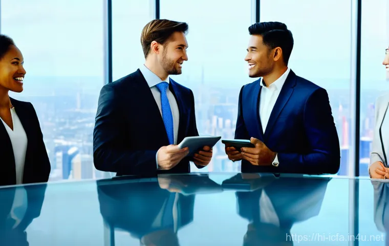 CFA 시험의 글로벌 중요성 - **Image Prompt: Global Financial Success and Recognition**
    A diverse group of five confident and...