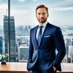 CFA 자격증의 커리어 영향 - **Prompt 1: Global Financial Professionalism and Trust**
    "A sophisticated and confident male fin...