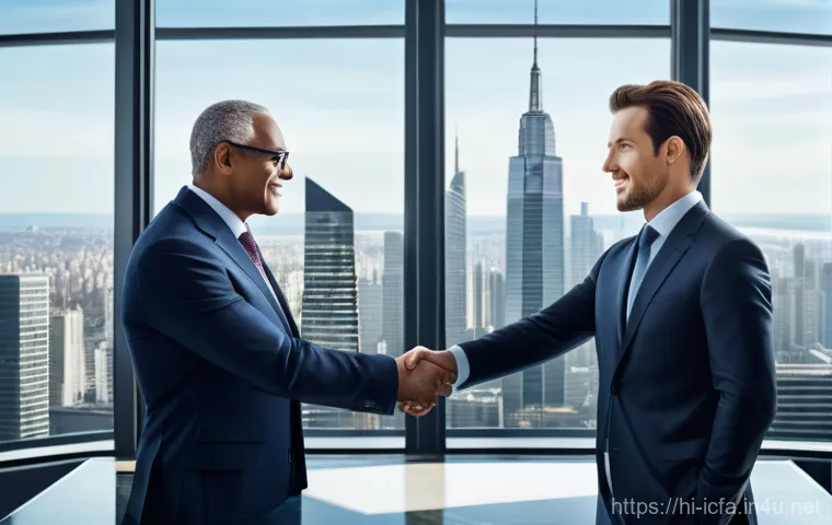 CFA 시험의 최신 변화 - **Left Panel (Private Wealth):** A composed financial advisor in a luxurious, contemporary office, s...