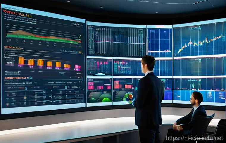 CFA 시험의 최신 변화 - **Left Panel (Private Wealth):** A composed financial advisor in a luxurious, contemporary office, s...