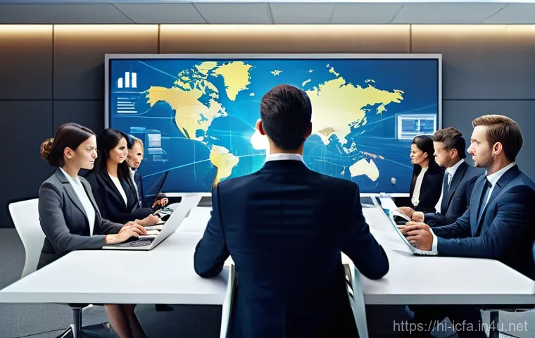 CFA 실무 활용 사례 - **Prompt:** A diverse group of financial professionals, including men and women of various ethniciti...